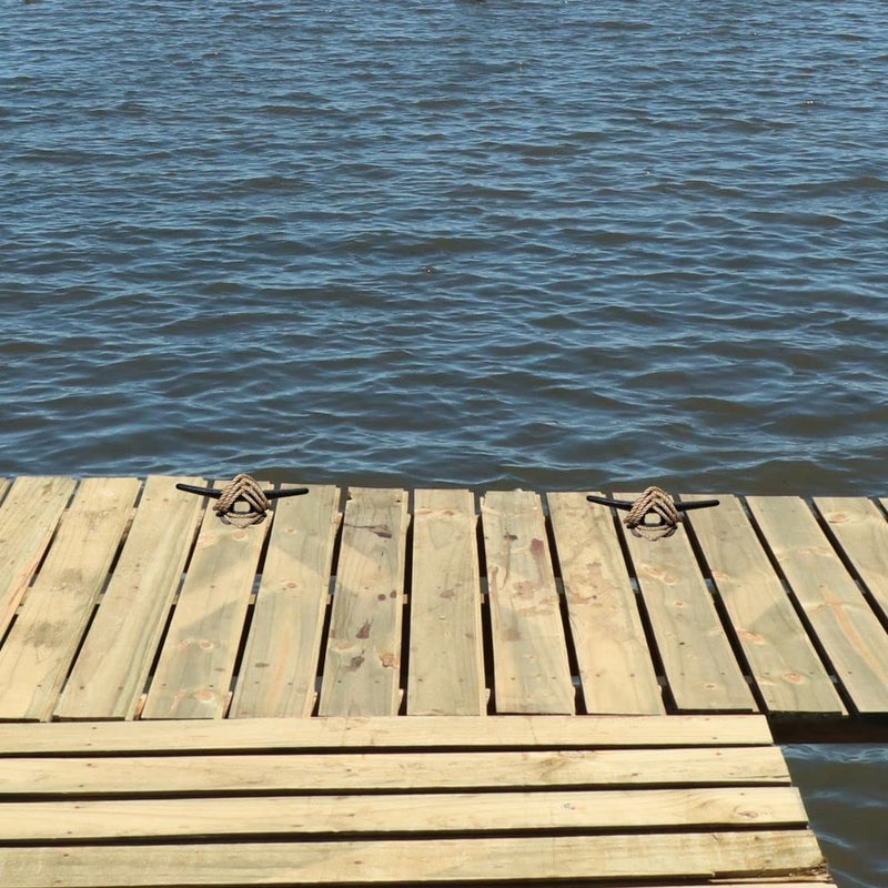 Simplified Living 6" Boat Dock Cleats: Electrophoretic Coated Black Boat Dock Cleats 4 Pack - Image 5